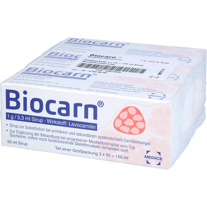 Biocarn 1 g/3,3 ml Sirup, 150 ml Lösung