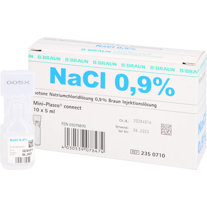 Isotone Kochsalzlösung NaCl 0,9% Braun Mini-Plasco connect, 50 ml Solution