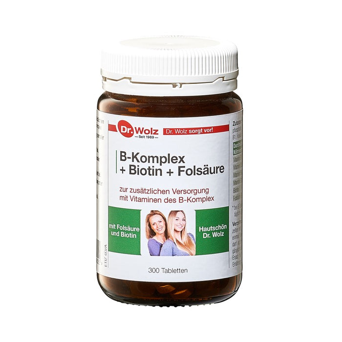 Dr. Wolz B-Komplex + Biotin + Folsäure, 300 pc Tablettes