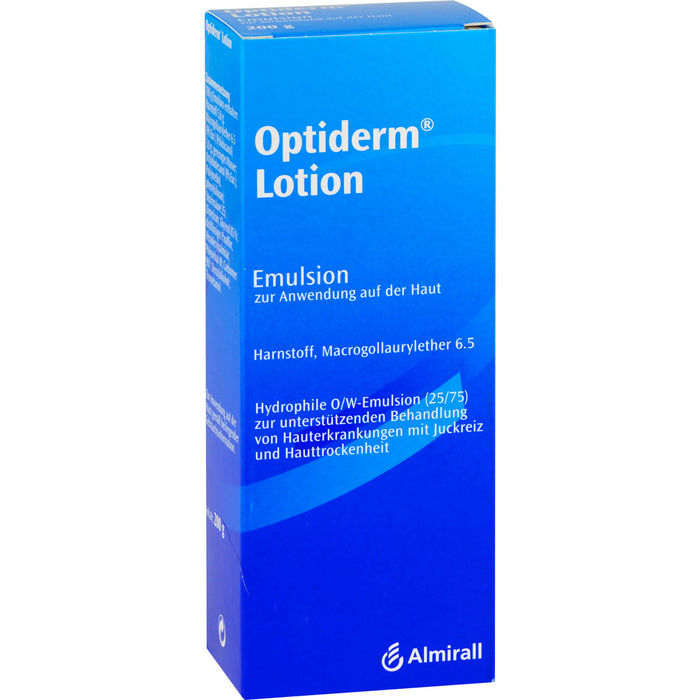 Optiderm Lotion bei Hauterkrankungen mit Juckreiz und Hauttrockenheit, 200 g Solution