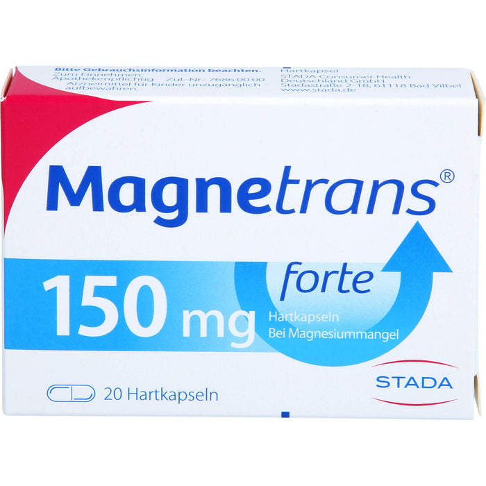 Magnetrans forte 150 mg Hartkapseln bei Magnesiummangel, 20 St. Kapseln