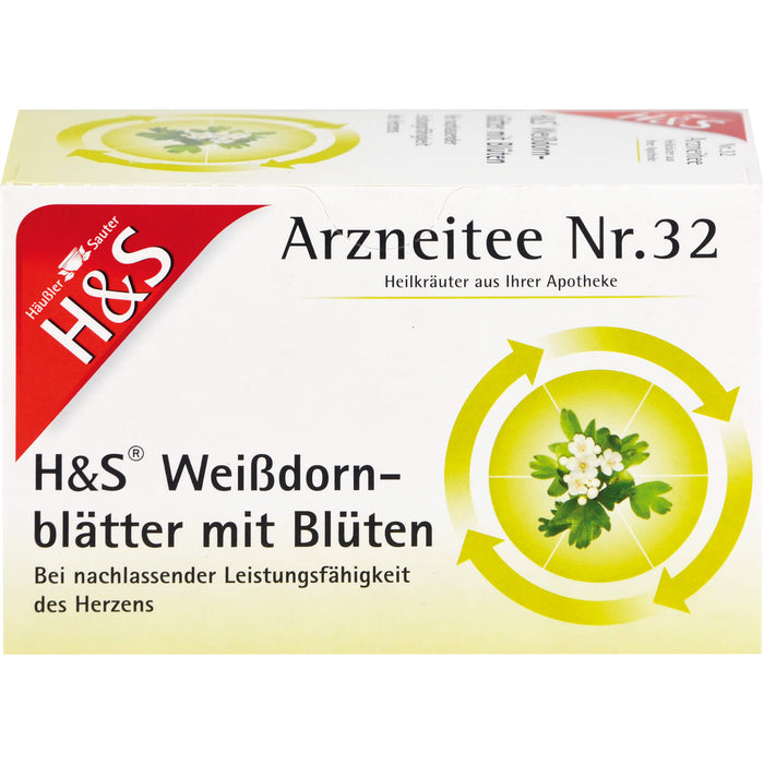 H&S Weißdornblätter mit Blüten Arzneitee, 20 pc Sac filtrant