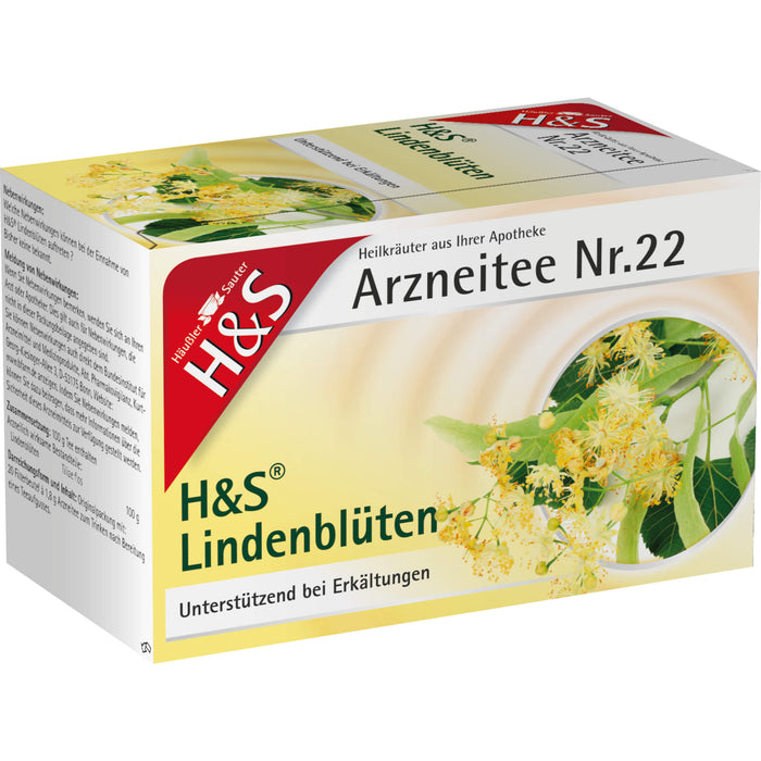 H&S Lindenblüten Arzneitee, 20 pc Sac filtrant