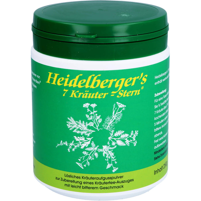 Heidelberger's 7 Kräuter-Stern lösliches Kräuteraufgusspulver, 250 g Poudre