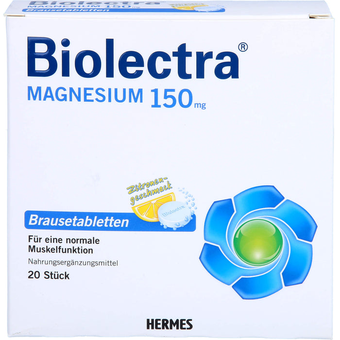 Biolectra Magnesium 150 mg Brausetabletten Zitronengeschmack, 20 pcs. Tablets