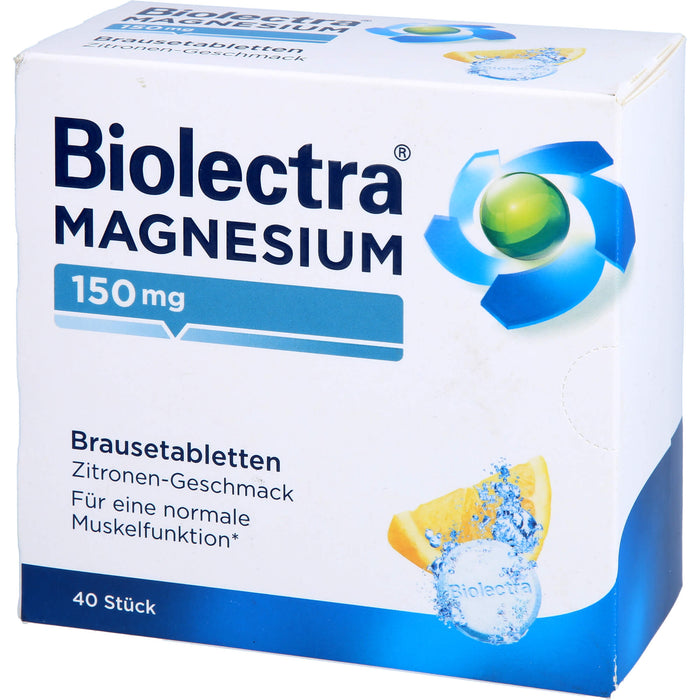 Biolectra Magnesium 150 mg Brausetabletten Zitronengeschmack, 40 pcs. Tablets