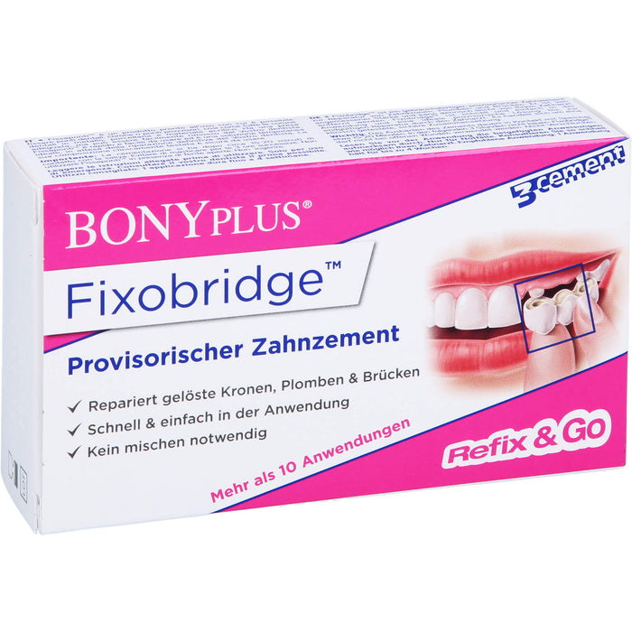 BONYPLUS Fixobridge provisorischer Zahnzement, 7 g Crème