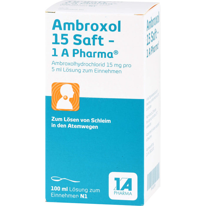 Ambroxol 15 Saft - 1A Pharma Schleimlöser, 100 ml Solution