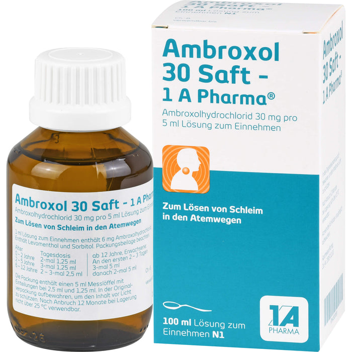 Ambroxol 30 Saft - 1 A Pharma, 100 ml Solution