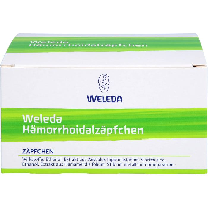 Weleda Hämorrhoidalzäpfchen bei Hämorrhoiden, Hauteinrisse, Juckreiz am After und Afterentzündung, 50 pc Suppositoires