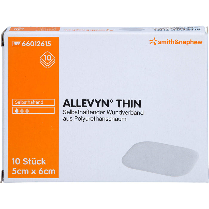 ALLEVYN Thin 5x6cm duenne Wundauflage, 10 St VER