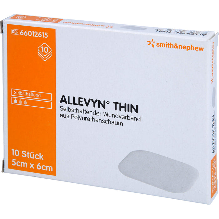 ALLEVYN Thin 5x6cm duenne Wundauflage, 10 St VER