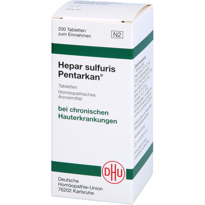 DHU Hepar sulfuris Pentarkan Tabletten bei chronischen Hauterkrankungen, 200 pcs. Tablets