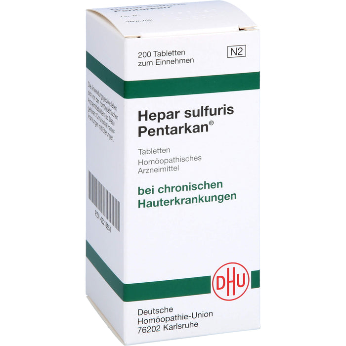 DHU Hepar sulfuris Pentarkan Tabletten bei chronischen Hauterkrankungen, 200 pc Tablettes