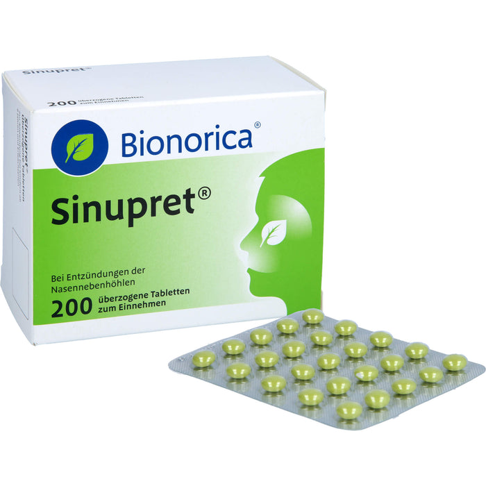 Sinupret Tabletten bei Entzündungen der Nasennebenhöhlen, 200 St. Tabletten