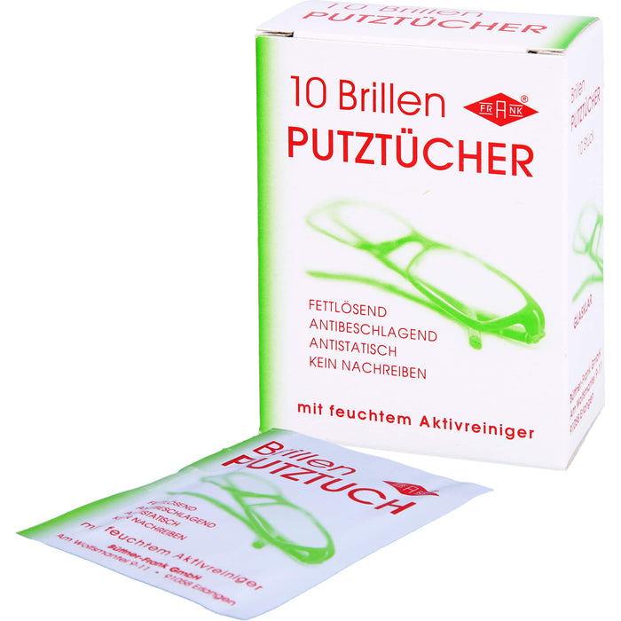 FRANK Brillen-Putztücher, 10 St. Tücher