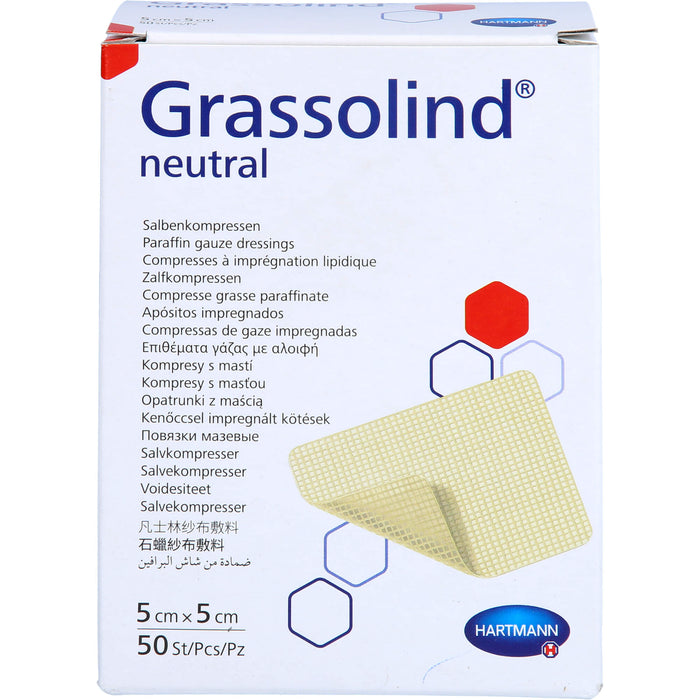 GRASSOLIND Salbenkompressen steril 5X5CM, 50 St KOM