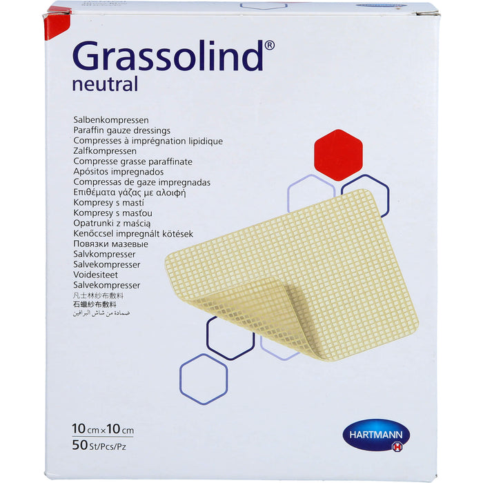 GRASSOLIND Salbenkompressen steril 10X10CM, 50 St KOM