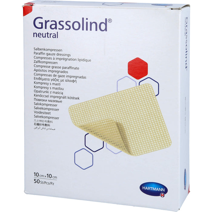 GRASSOLIND Salbenkompressen steril 10X10CM, 50 St KOM