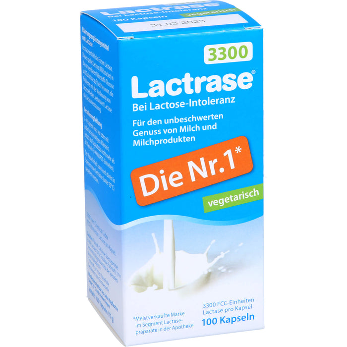 Lactrase 3300 vegetarisch bei Lactose-Intoleranz Kapseln, 100 pcs. Capsules