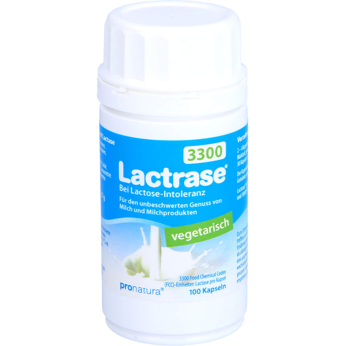 Lactrase 3300 vegetarisch bei Lactose-Intoleranz Kapseln, 100 pcs. Capsules