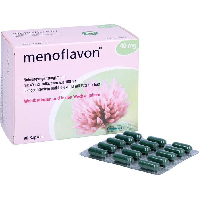 Menoflavon 40 mg Kapseln für Wohlbefinden und in den Wechseljahren, 90 pc Capsules