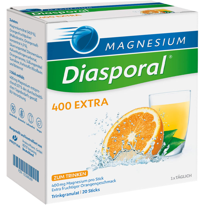 Magnesium-Diasporal 400 extra Trinkgranulat, 20 pc Sachets