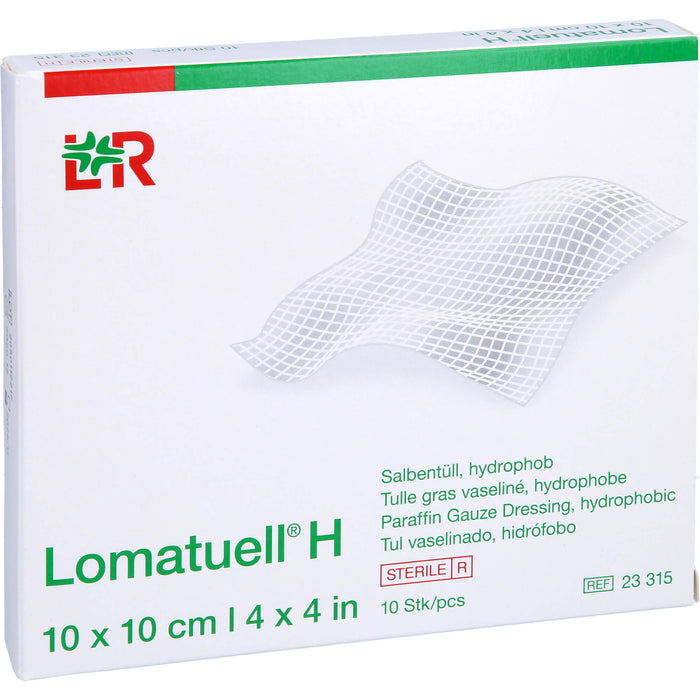 Lomatuell H 10 cm x 10 cm sterile Salbentüll, 10 pcs. dressing