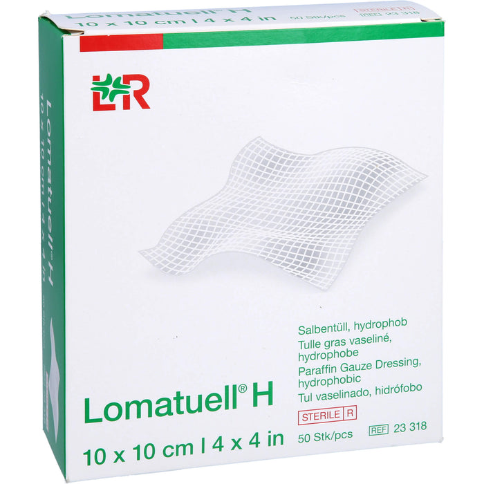 Lomatuell H 10 x 10 cm hydrophober Salbentüll, 50 pc pansement