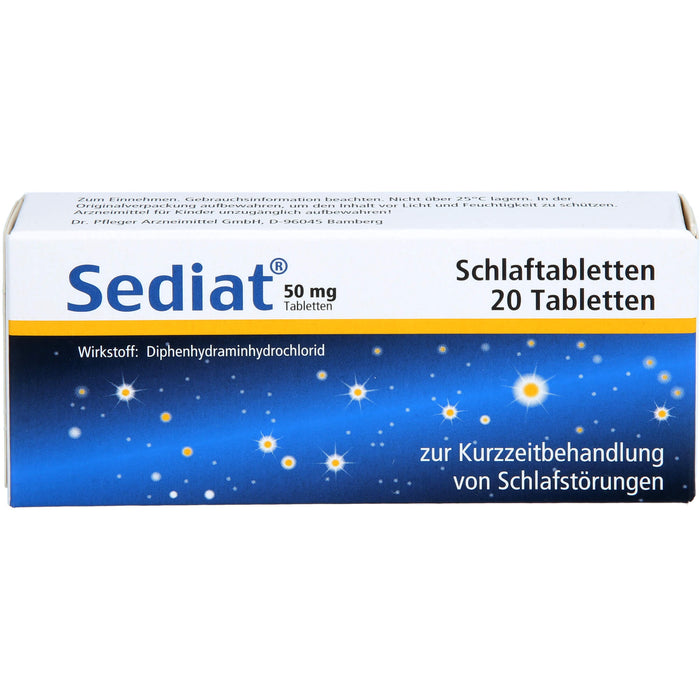 Sediat Schlaftabletten, 20 pc Tablettes