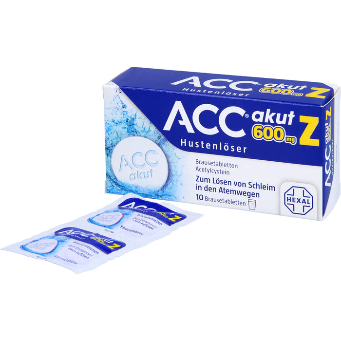 ACC akut 600 mg Z Hustenlöser Brausetabletten, 10 pcs. Tablets