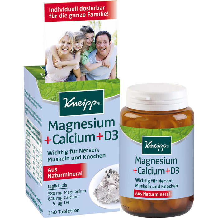 Kneipp Magnesium + Calcium + D3 Tabletten, 150 pcs. Tablets