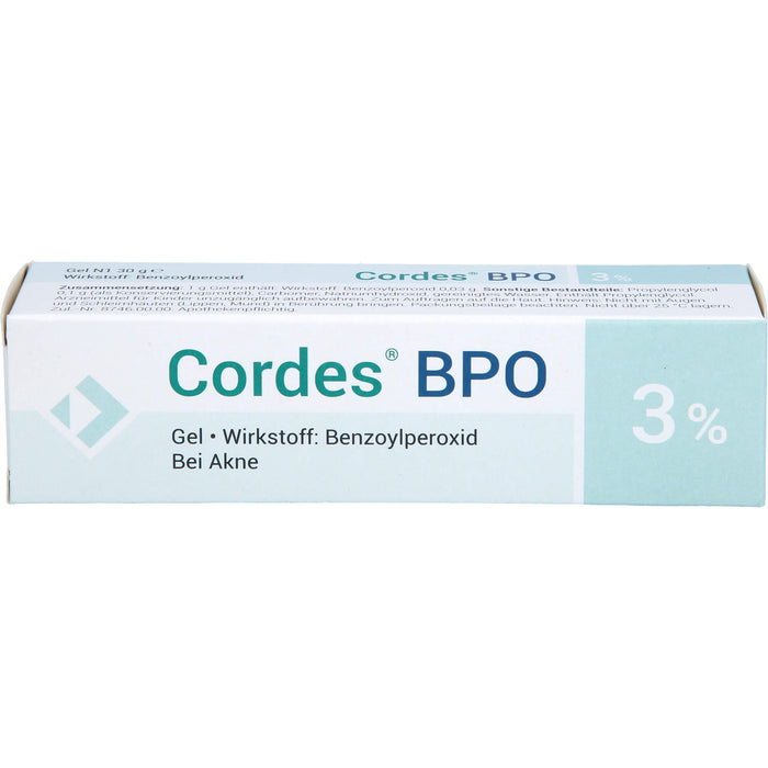 CORDES BPO 3% Akne Gel, 30 g Gel