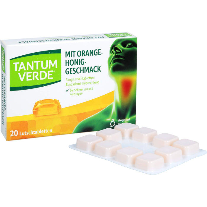 Tantum Verde Lutschtabletten mit Orange-Honig-Geschmack, 20 pcs. Tablets