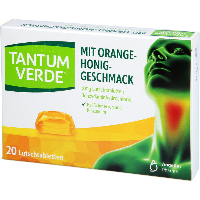 Tantum Verde Lutschtabletten mit Orange-Honig-Geschmack, 20 St. Tabletten