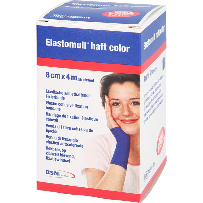 Elastomull haft 4mx8cm color blau, 1 pcs. Bandage