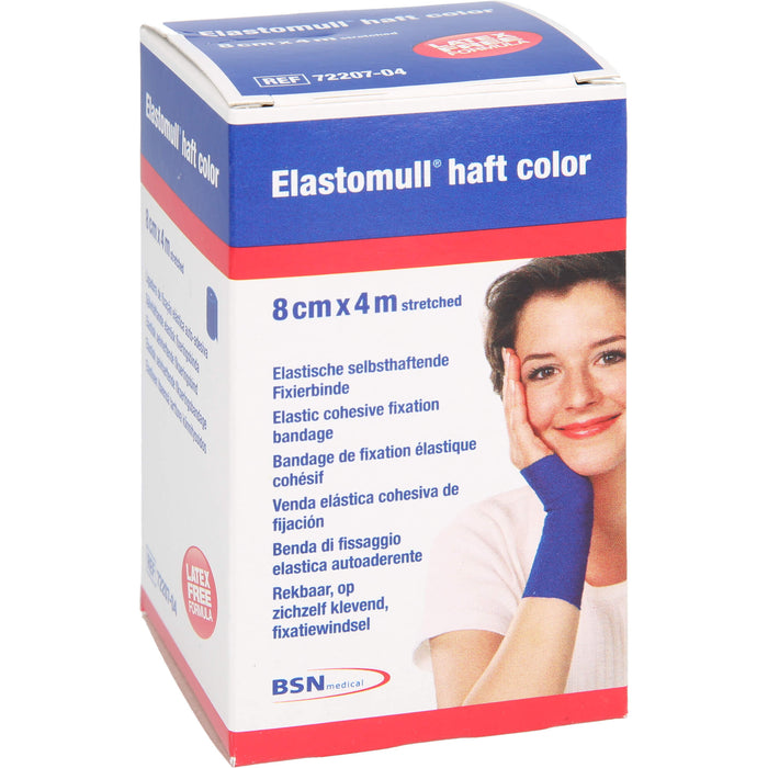 Elastomull haft 4mx8cm color blau, 1 pcs. Bandage