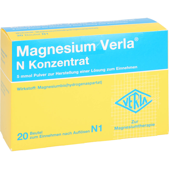 Magnesium Verla N Konzentrat Pulver, 20 pcs. Sachets