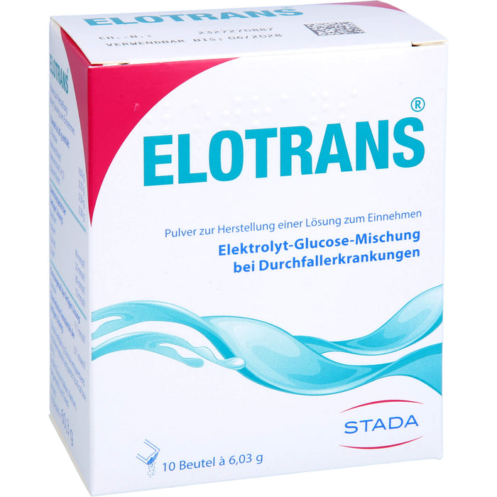 ELOTRANS Elektrolyt-Glucose-Mischung bei Durchfallerkrankungen, 10 pc Sachets