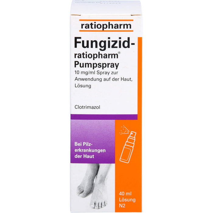 Fungizid-ratiopharm Pumpspray bei Pilzerkrankungen der Haut, 40 ml Solution