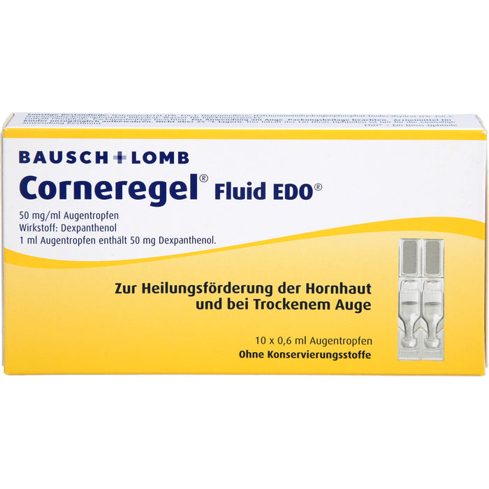 Corneregel Fluid EDO 50 mg/ml Augentropfen, 10 pcs. Single-dose pipettes