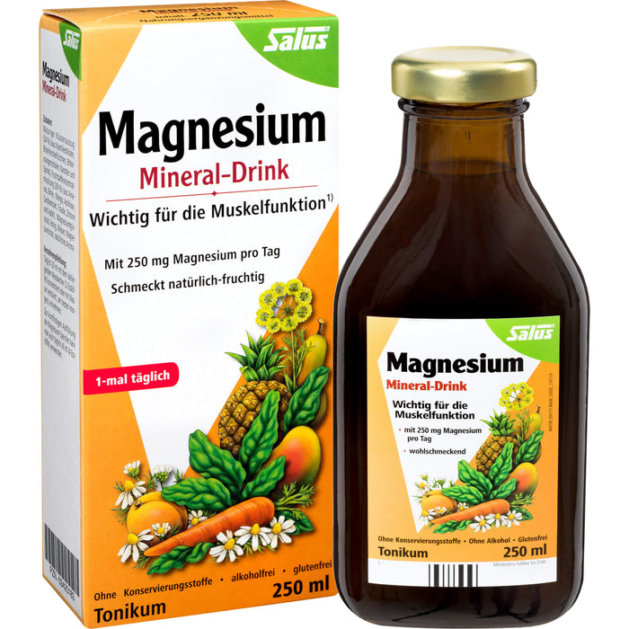 Salus Magnesium Mineral-Drink wichtig für die Muskelfunktion, 250 ml Lösung