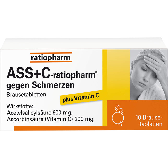 ASS + C-ratiopharm gegen Schmerzen Brausetabletten, 10 St. Tabletten