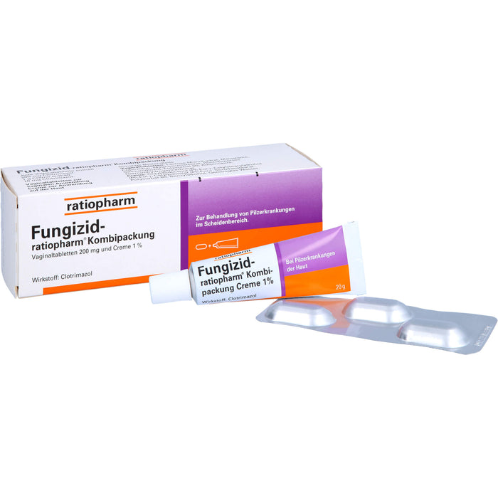 Fungizid-ratiopharm Kombipackung zur Behandlung von Pilzerkrankungen  im Scheidenbereich, 1 pcs. Combipack