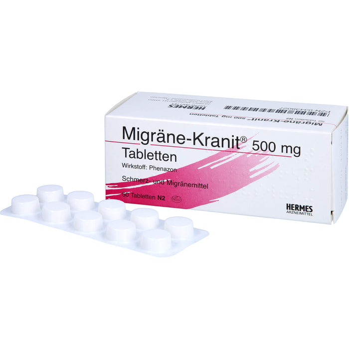 Migräne-Kranit 500 mg Tabletten, 50 pc Tablettes