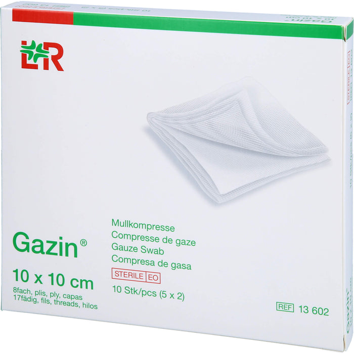 Gazin Kompressen steril 10 x 10 cm, 10 pcs. Compresses