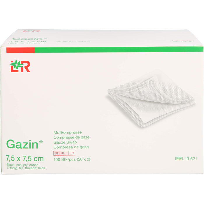 Gazin Kompressen steril 7,5x7,5cm, 100 pc Compresses