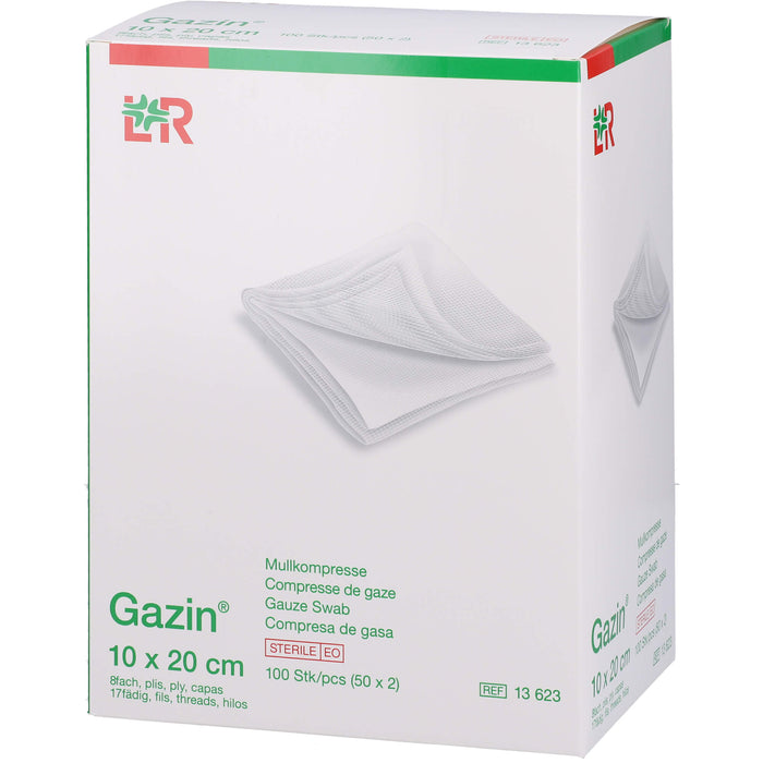 Gazin Kompressen steril 10x20cm, 50X2 St KOM