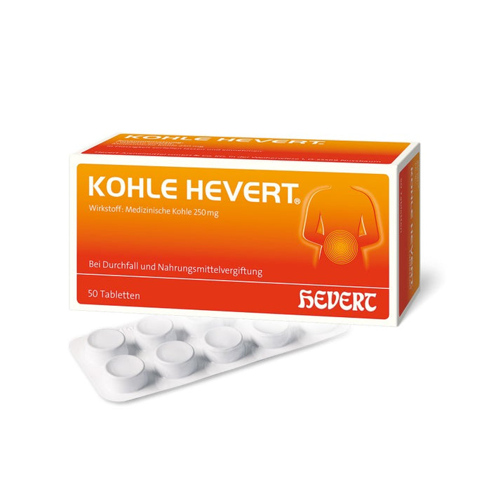 Kohle Hevert Tabletten, 50 pc Tablettes