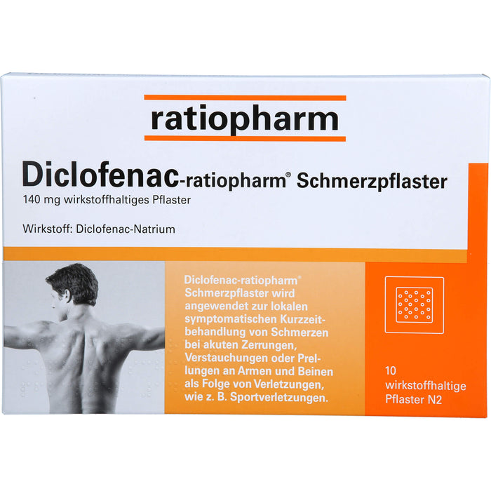 Diclofenac-ratiopharm Schmerzpflaster, 10 pcs. Patch